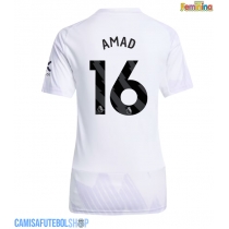 Camisa de time de futebol Manchester United Amad Diallo #16 Replicas 2º Equipamento Feminina 2025-26 Manga Curta